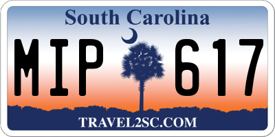 SC license plate MIP617