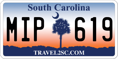 SC license plate MIP619