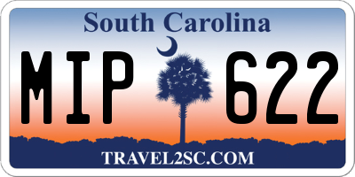 SC license plate MIP622
