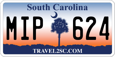 SC license plate MIP624