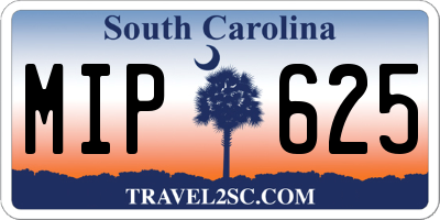 SC license plate MIP625