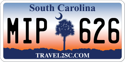 SC license plate MIP626