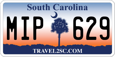 SC license plate MIP629