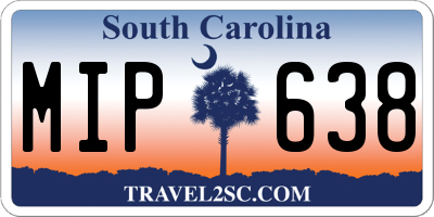 SC license plate MIP638