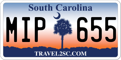 SC license plate MIP655