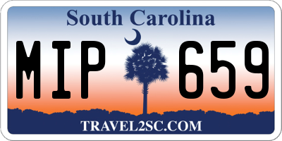 SC license plate MIP659