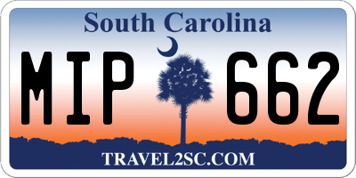 SC license plate MIP662