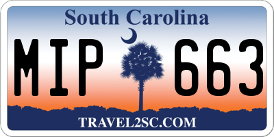 SC license plate MIP663