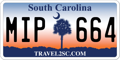 SC license plate MIP664