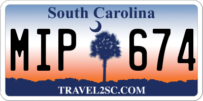 SC license plate MIP674