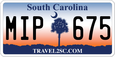 SC license plate MIP675