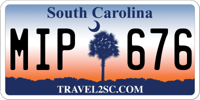 SC license plate MIP676