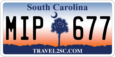 SC license plate MIP677