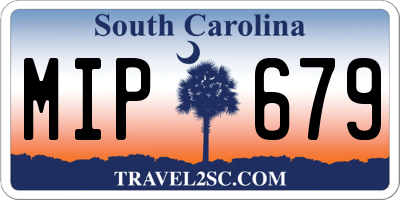 SC license plate MIP679