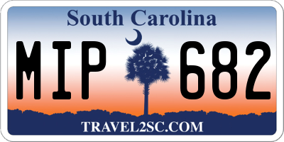 SC license plate MIP682