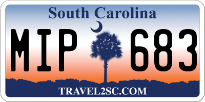SC license plate MIP683