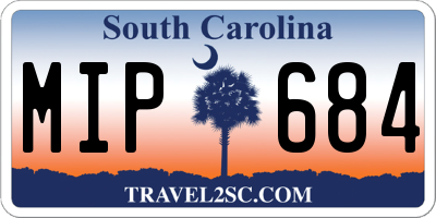 SC license plate MIP684