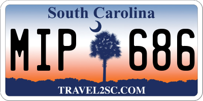 SC license plate MIP686