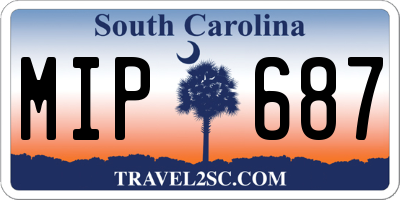 SC license plate MIP687
