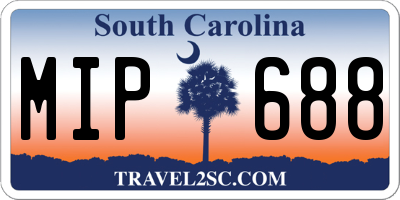 SC license plate MIP688