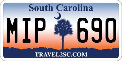 SC license plate MIP690
