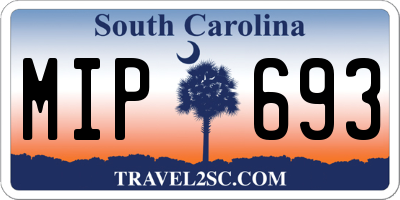 SC license plate MIP693