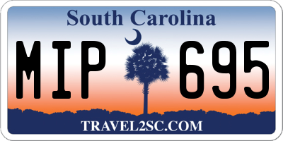 SC license plate MIP695