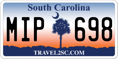 SC license plate MIP698