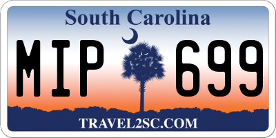 SC license plate MIP699