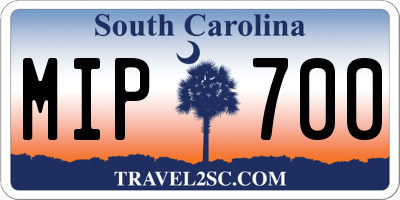 SC license plate MIP700