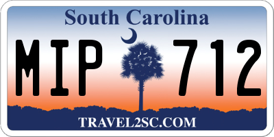 SC license plate MIP712