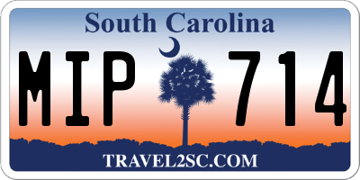 SC license plate MIP714