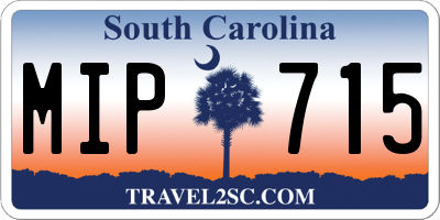 SC license plate MIP715