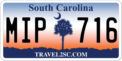SC license plate MIP716