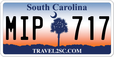 SC license plate MIP717