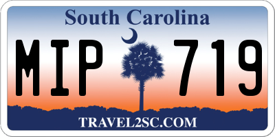 SC license plate MIP719