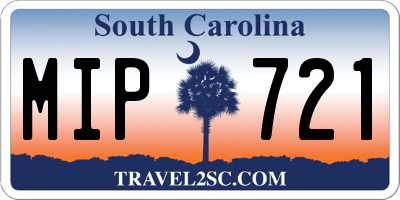SC license plate MIP721