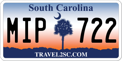 SC license plate MIP722