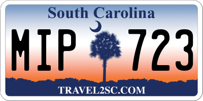 SC license plate MIP723