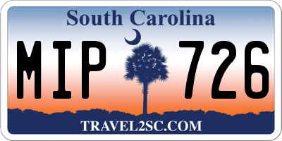 SC license plate MIP726