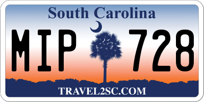 SC license plate MIP728