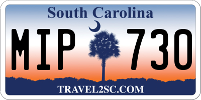 SC license plate MIP730