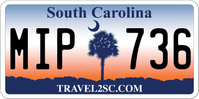 SC license plate MIP736