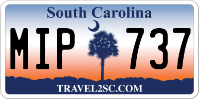 SC license plate MIP737