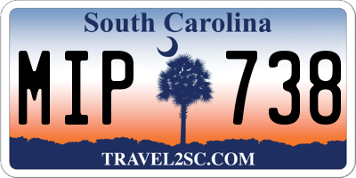 SC license plate MIP738