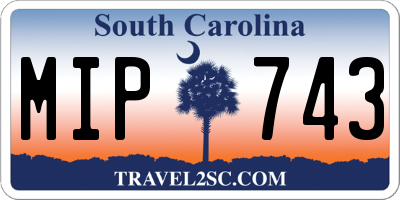 SC license plate MIP743
