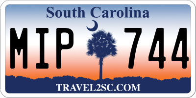 SC license plate MIP744
