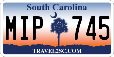 SC license plate MIP745