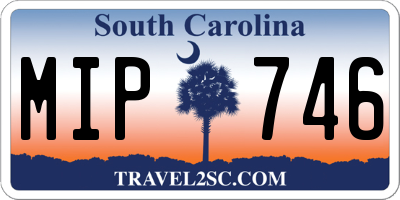 SC license plate MIP746