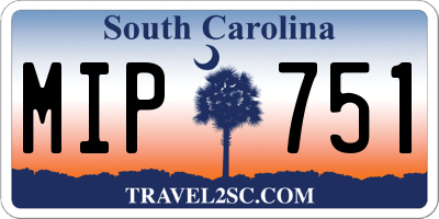 SC license plate MIP751